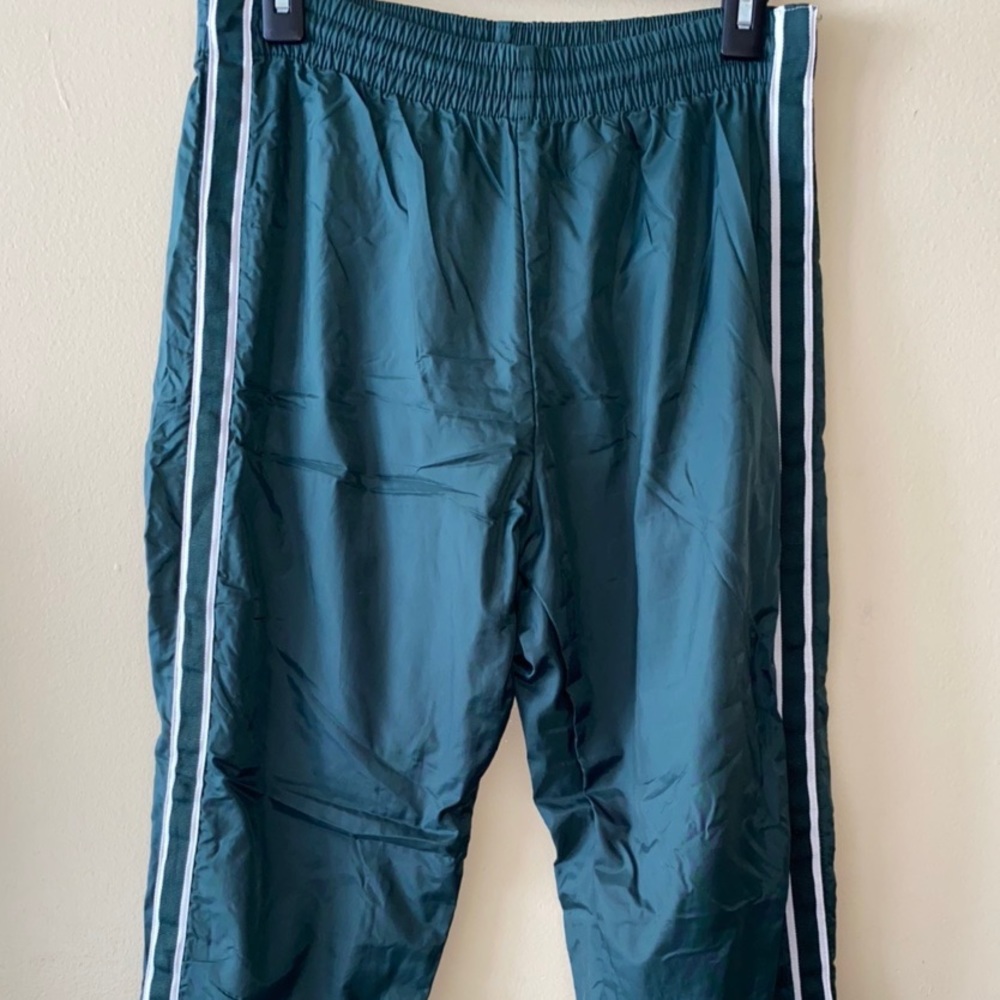 forest green button up track pants